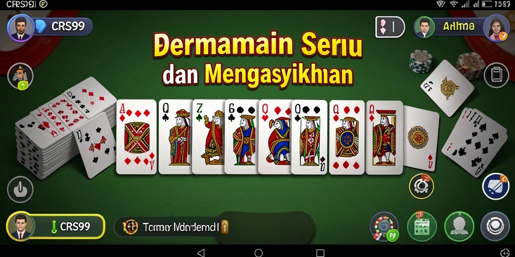 Tampilan gameplay seru dalam permainan Domino CRS99.