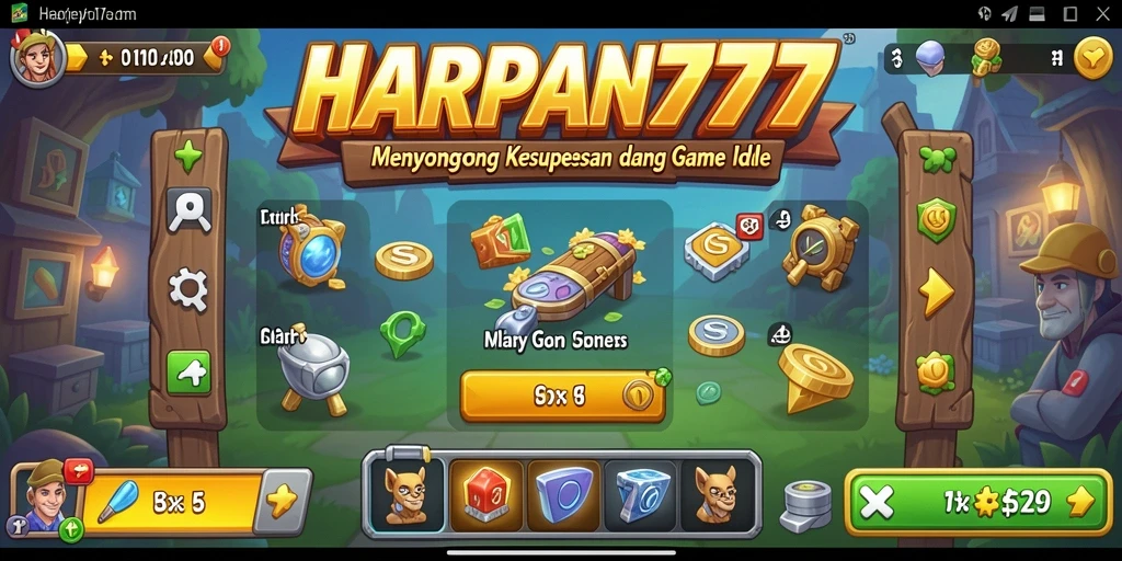 Tangkapan layar gameplay HARAPAN777 yang memperlihatkan aksi pengumpulan sumber daya.
