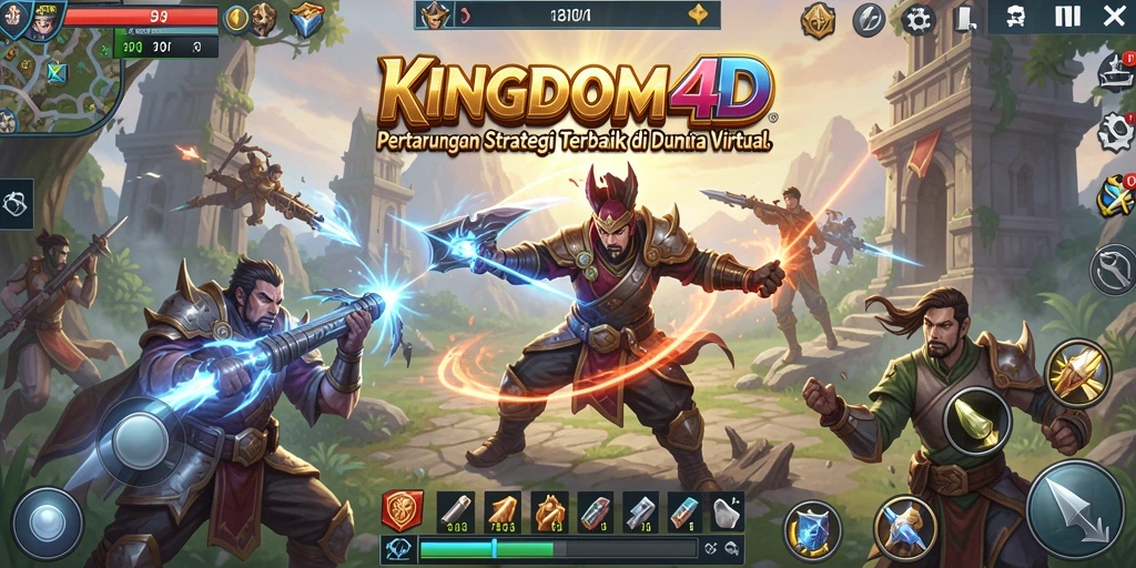 Tampilan menarik gameplay strategi di KINGDOM4D.