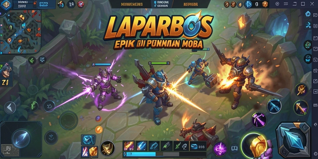 Gameplay seru LAPARBOS dengan karakter unik dan pertarungan intens.