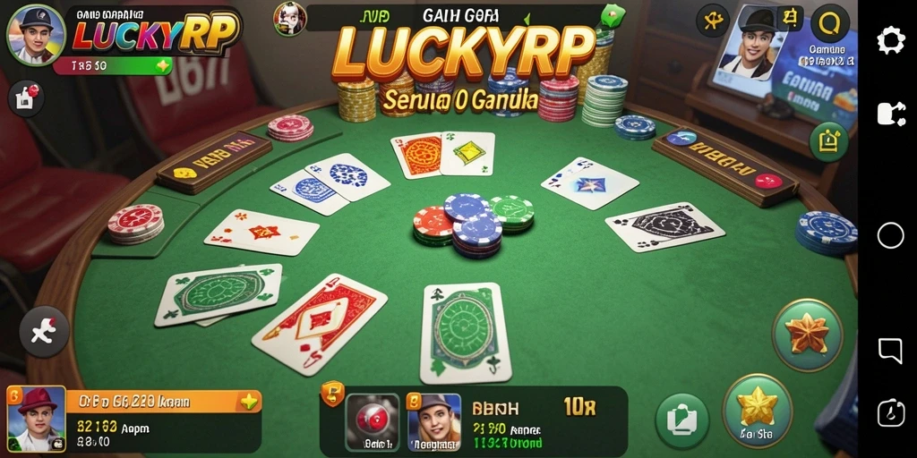 Tampilan gameplay seru dari aplikasi Gaple LUCKYRP.