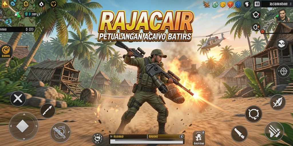 Tampilan permainan RAJACAIR yang mendebarkan dan penuh aksi.