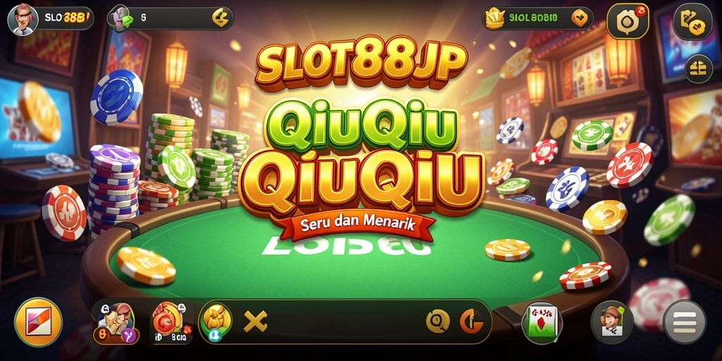 Screenshot utama SLOT88JP yang menunjukkan permainan QiuQiu yang seru.