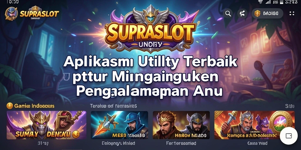 Tampilan utama SUPRASLOT dengan fitur Utility yang intuitif.